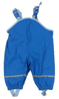 Modré zateplené nepromokavé laclové kalhoty Lupilu