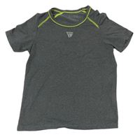 Tmavošedé melírované sportovní tričko 