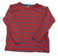 Červeno-modré pruhované triko 