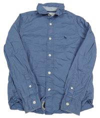 Modrá košile s výšivkou H&M