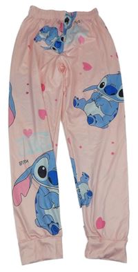 Světlerůžové pyžamové kalhoty se Stitchem 