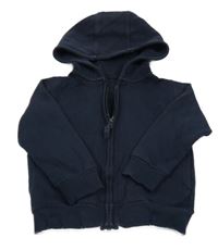 Tmavomodrá propínací mikina s kapucí Matalan