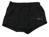 Černé sportovní kraťasy s logem Puma