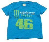 Tyrkysové tričko s nápisem 