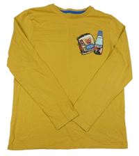 Okrové triko s potiskem George