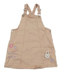 Světlerůžové riflové laclové šaty s 3D králíkem George