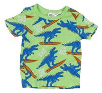 Světlezelené tričko s dinosaury na surfech H&M