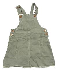 Khaki laclové riflové šaty Fishbone