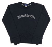 Tmavomodrá mikina s logem s kamínky Reebok