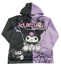 Fialovo-tmavošedá mikina s Kuromi a kapucí 
