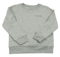 Světlešedá melírovaná mikina s velrybou 