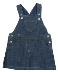 Tmavomodré riflové laclové šaty 