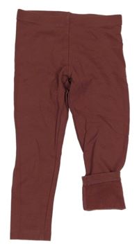 Vínové zateplené legíny C&A