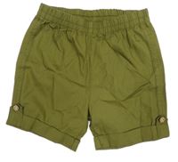 Khaki plátěné kraťasy 