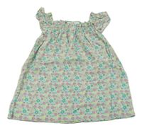 Světlemodro-barevné květované šaty Topomini