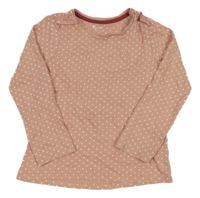 Růžové puntíkaté triko Tu