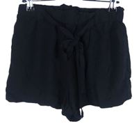 Dámské černé volné kraťasy s páskem Primark