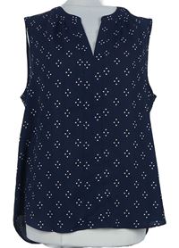 Dámská tmavomodrá vzorovaná halenka Primark 