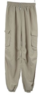 Dámské béžové cargo kalhoty s kapsami Shein 