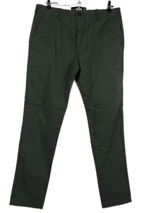 Pánské khaki plátěné chino kalhoty Hollister vel. 33/32