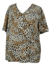 Dámská černo-hnědá vzorovaná halenka Matalan