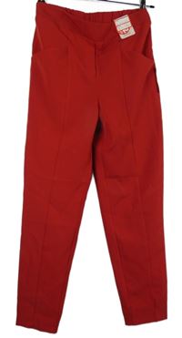 Nové - Dámské červené kalhoty s puky TU
