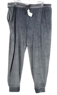 Nové - Dámské šedé sametové tepláky M&S