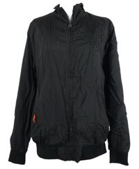 Pánská černá šusťáková jarní bunda SikSilk 