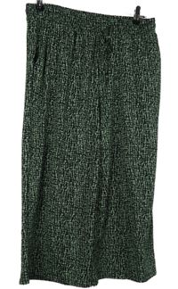 Dámské černo-šedé vzorované culottes kalhoty Nutmeg 