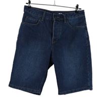 Pánské tmavomodré riflové straight kraťasy Denim 