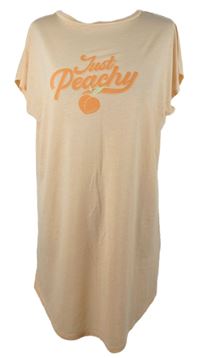 Dámská oranžová noční košile s nápisem Primark 