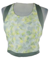 Dámský světlezeleno-khaki sportovní crop top 