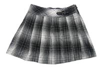 Černo-bílá kostkovaná skládaná sukně C&A