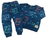 2set- petrolejová mikina s Peppa pig+ tepláky George