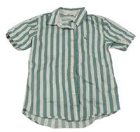 Zeleno-bílá pruhovaná košile H&M