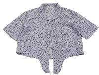 Lila květinová crop halenka zn. H&M