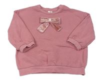 Růžová mikina s mašlí H&M