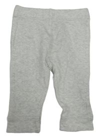 Bílo-šedé melírované lehké tepláky