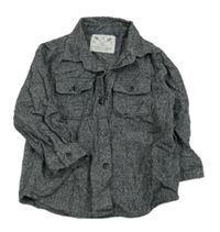 Tmavomodro-bílá melírovaná košile Next