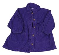 Fialové manšestrové propínací šaty Next