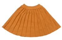 ORanžová pletená skládaná sukně