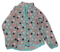 Šedá puntíkatá fleecová propínací mikina H&M