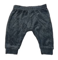 Tmavošedé sametové kalhoty 