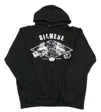 Černá mikina se lvi a kapucí Just Hoods 