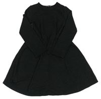 Černé třpytivé šaty s 3D vzorem Primark