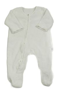 Bílý chlupatý overal George