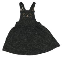 Tmavošedé melírované teplákové šaty s čumákem C&A