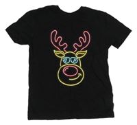 Černé tričko se sobem Next