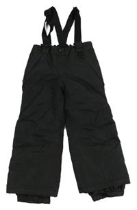 Černé šusťákové oteplovačky s odepínacími kšandami Lupilu