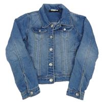 Modrá riflová crop bunda Name it